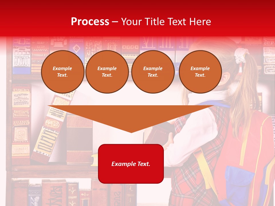 Stack Schoolchild Library PowerPoint Template