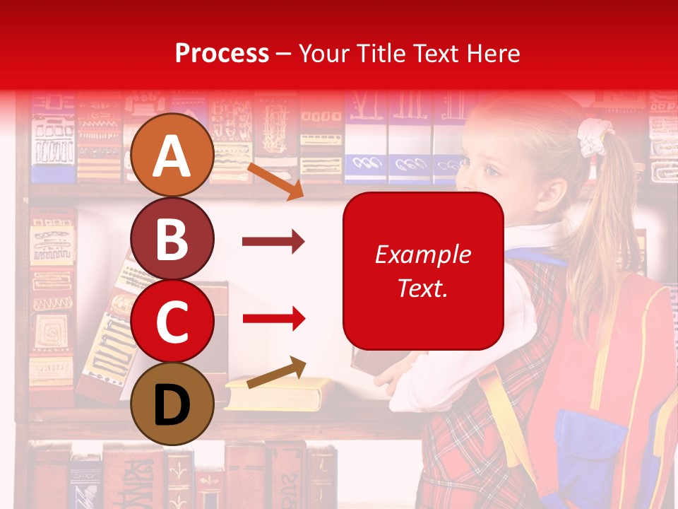 Stack Schoolchild Library PowerPoint Template