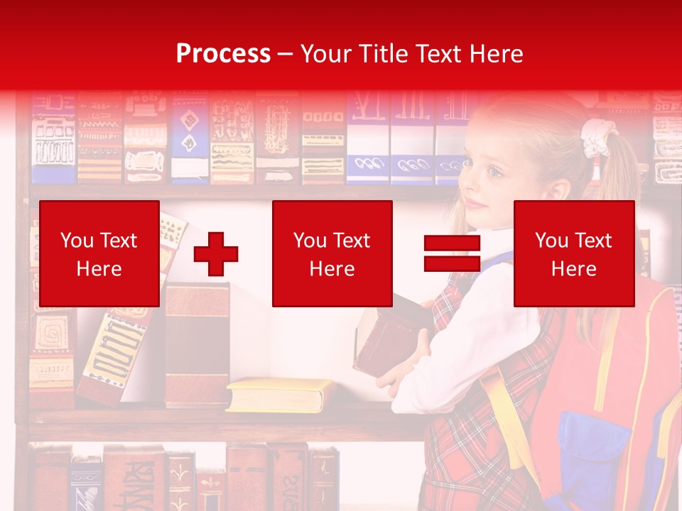 Stack Schoolchild Library PowerPoint Template