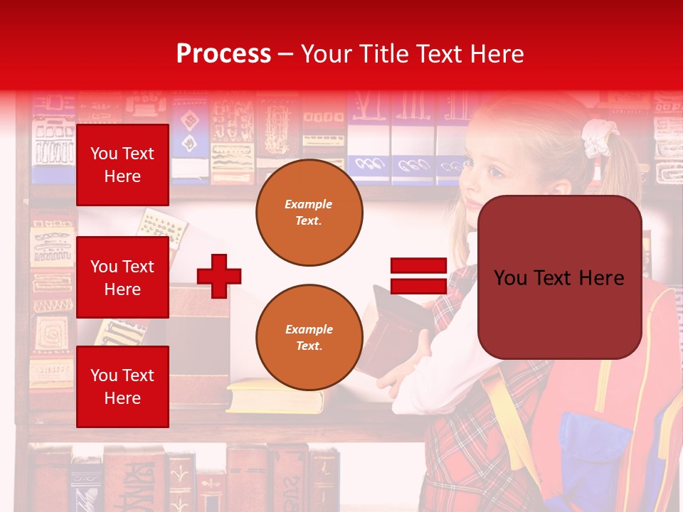 Stack Schoolchild Library PowerPoint Template