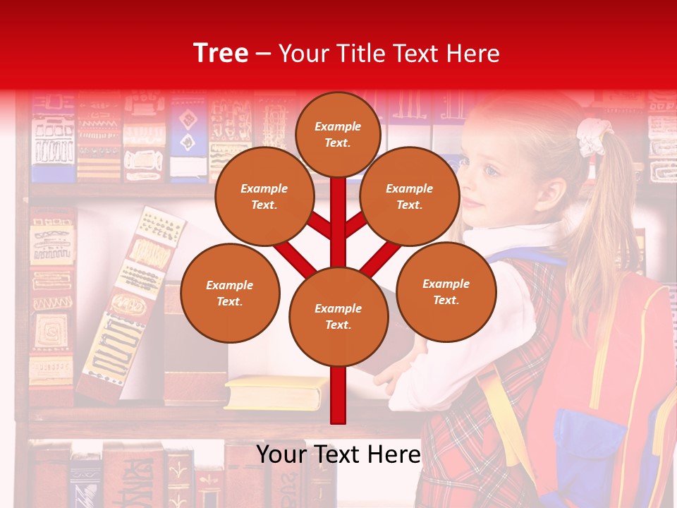 Stack Schoolchild Library PowerPoint Template
