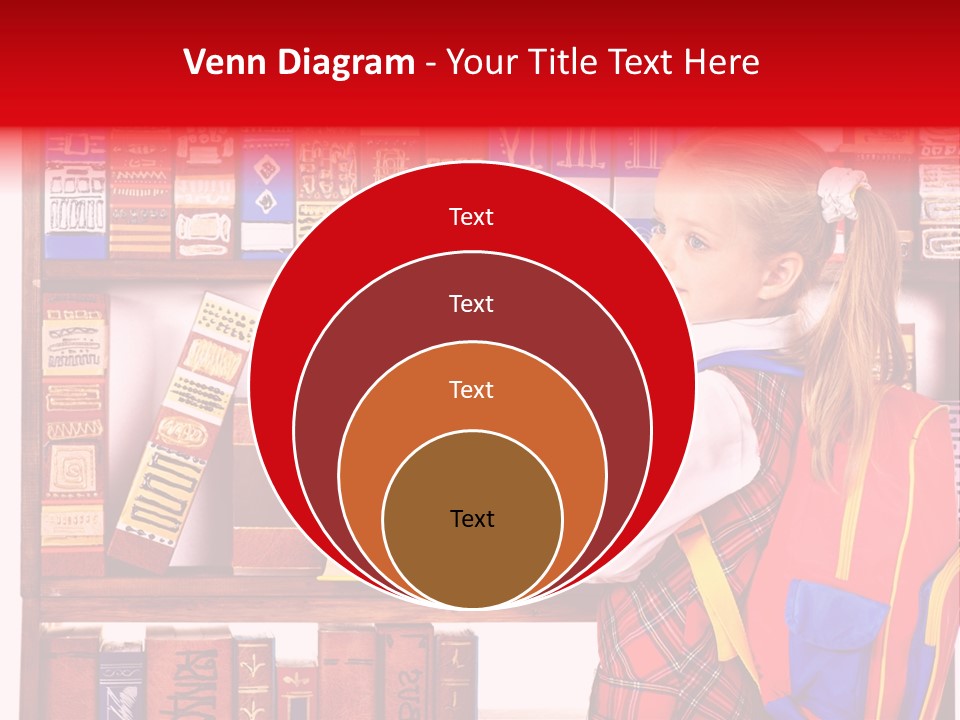 Stack Schoolchild Library PowerPoint Template