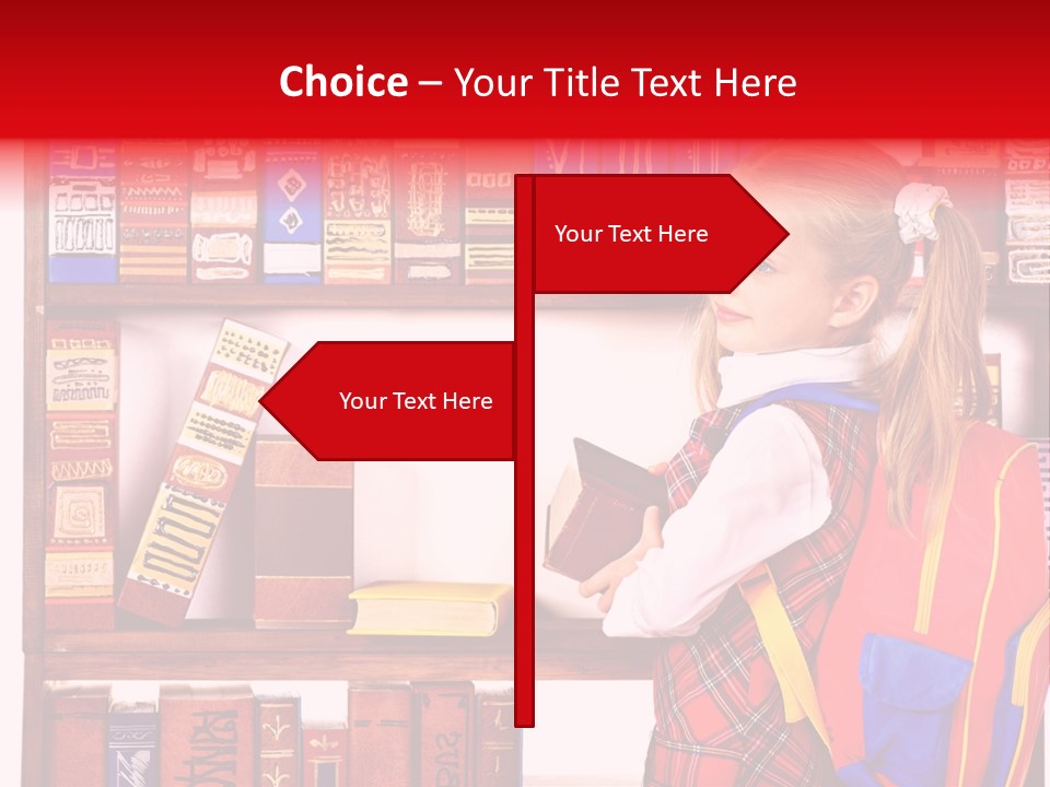 Stack Schoolchild Library PowerPoint Template