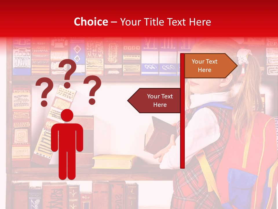 Stack Schoolchild Library PowerPoint Template