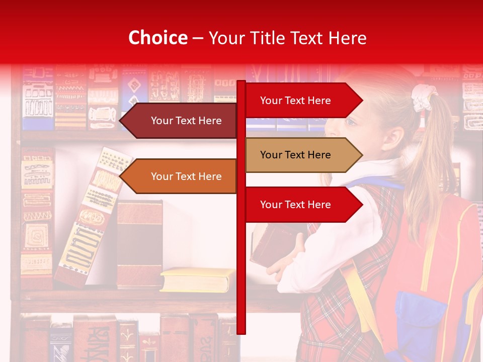 Stack Schoolchild Library PowerPoint Template