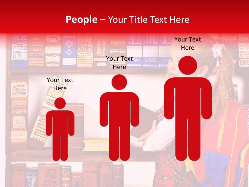 Stack Schoolchild Library PowerPoint Template