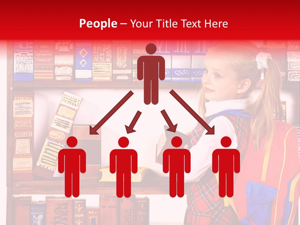 Stack Schoolchild Library PowerPoint Template