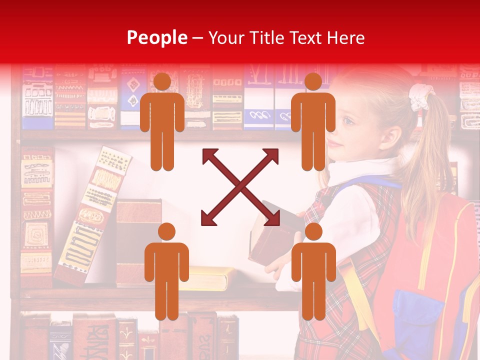 Stack Schoolchild Library PowerPoint Template
