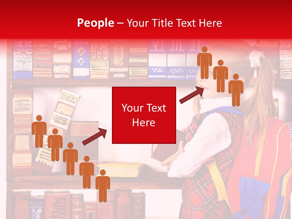 Stack Schoolchild Library PowerPoint Template