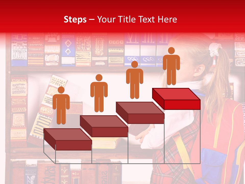 Stack Schoolchild Library PowerPoint Template