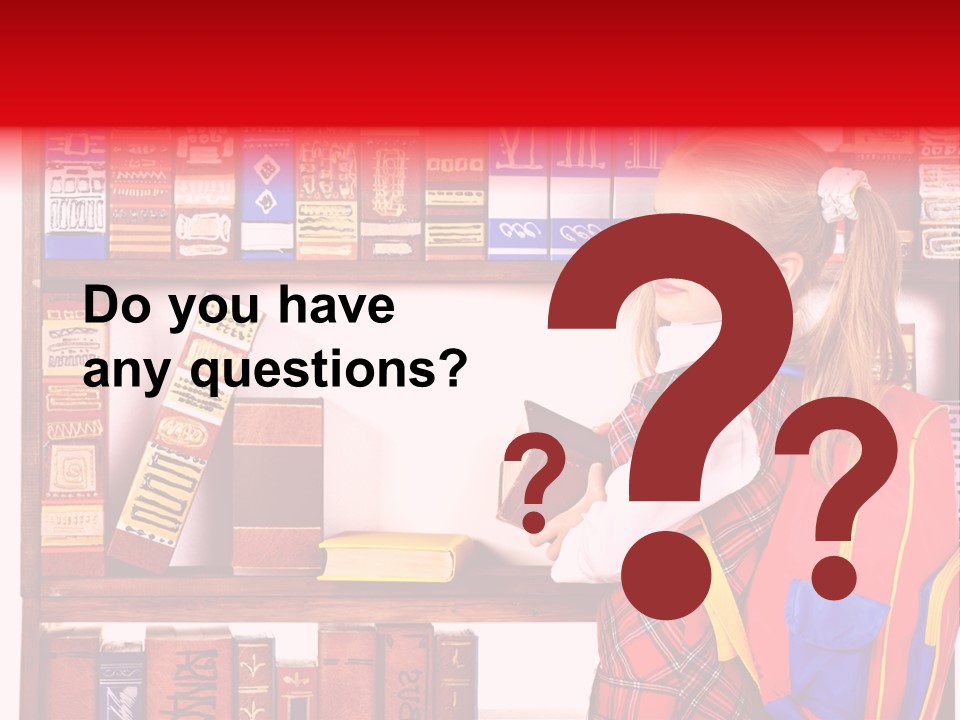 Stack Schoolchild Library PowerPoint Template