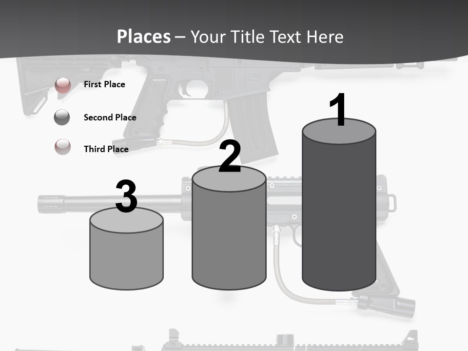 White Hopper Gun PowerPoint Template
