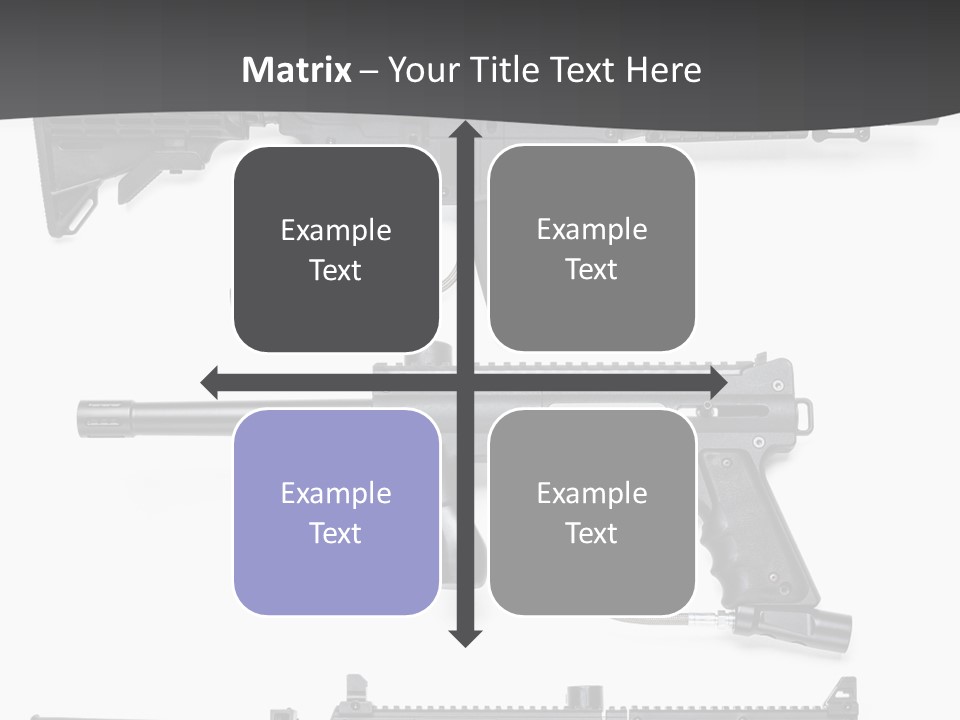 White Hopper Gun PowerPoint Template