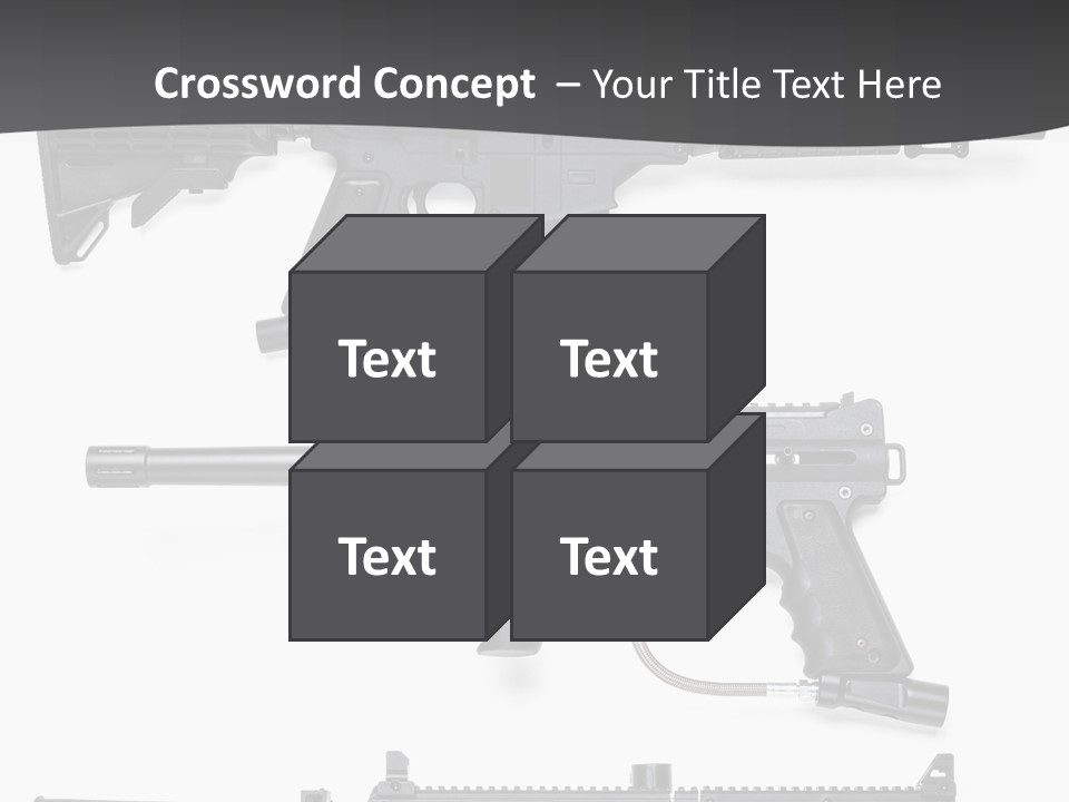 White Hopper Gun PowerPoint Template
