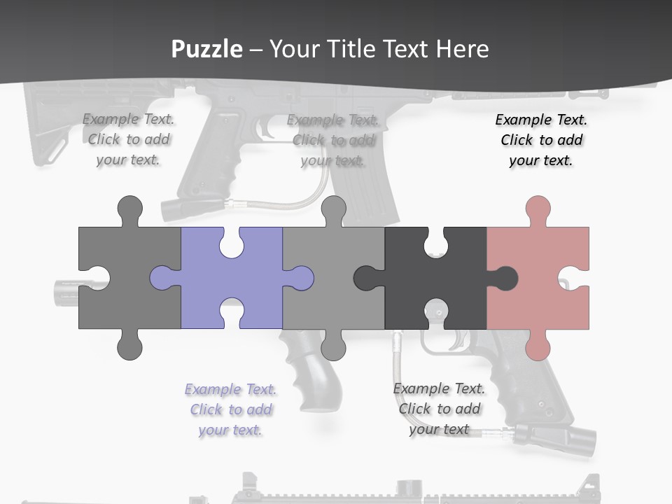 White Hopper Gun PowerPoint Template