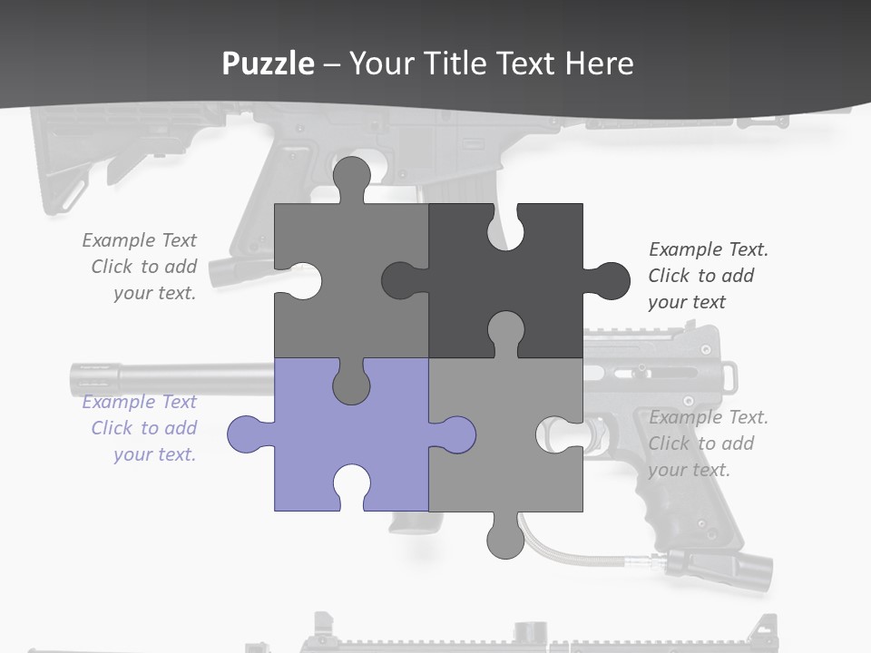 White Hopper Gun PowerPoint Template