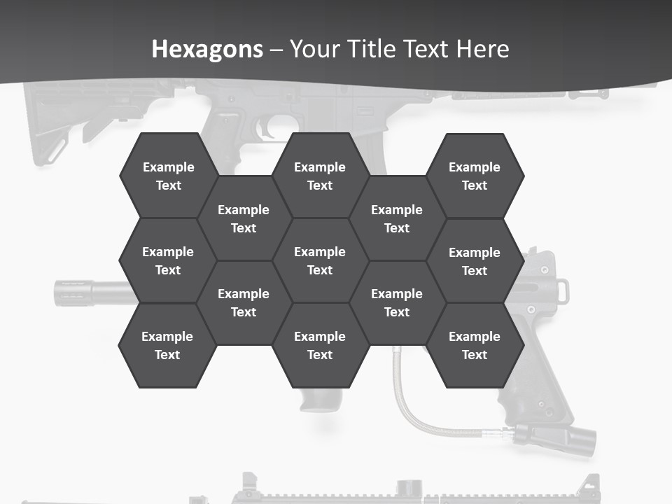 White Hopper Gun PowerPoint Template