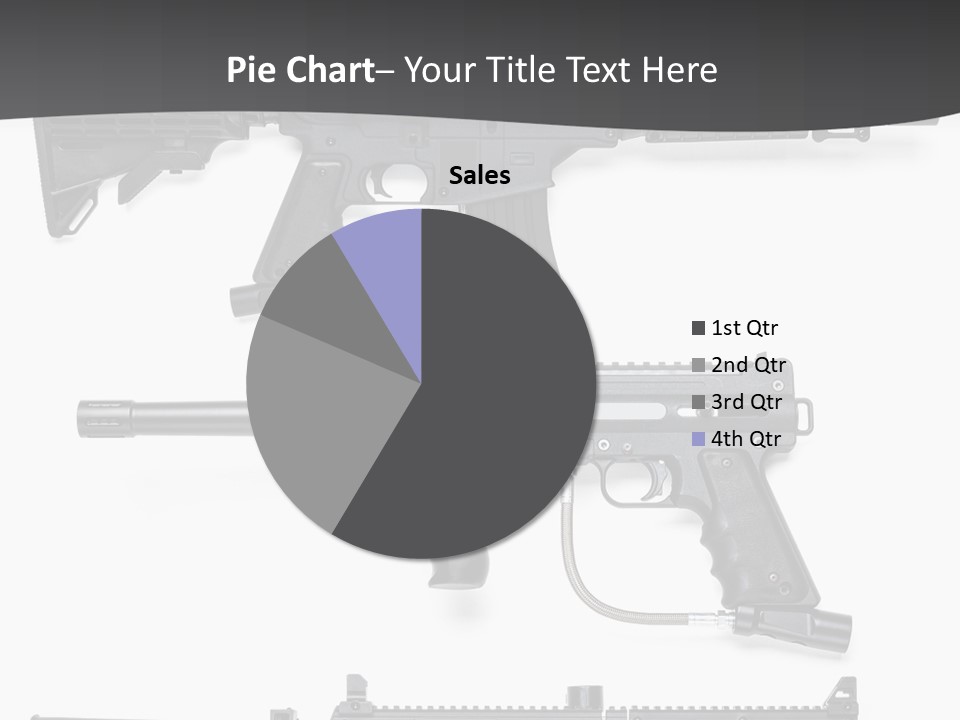 White Hopper Gun PowerPoint Template