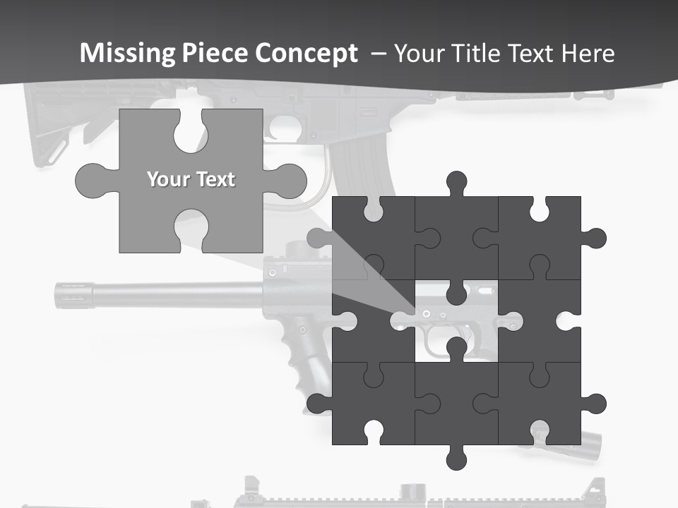 White Hopper Gun PowerPoint Template