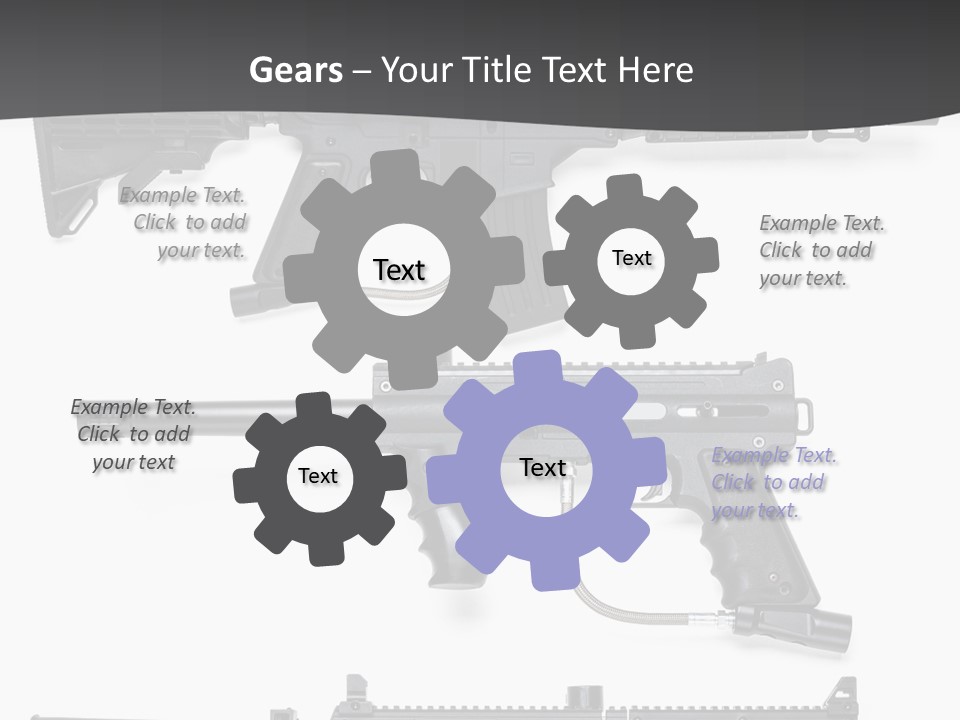 White Hopper Gun PowerPoint Template