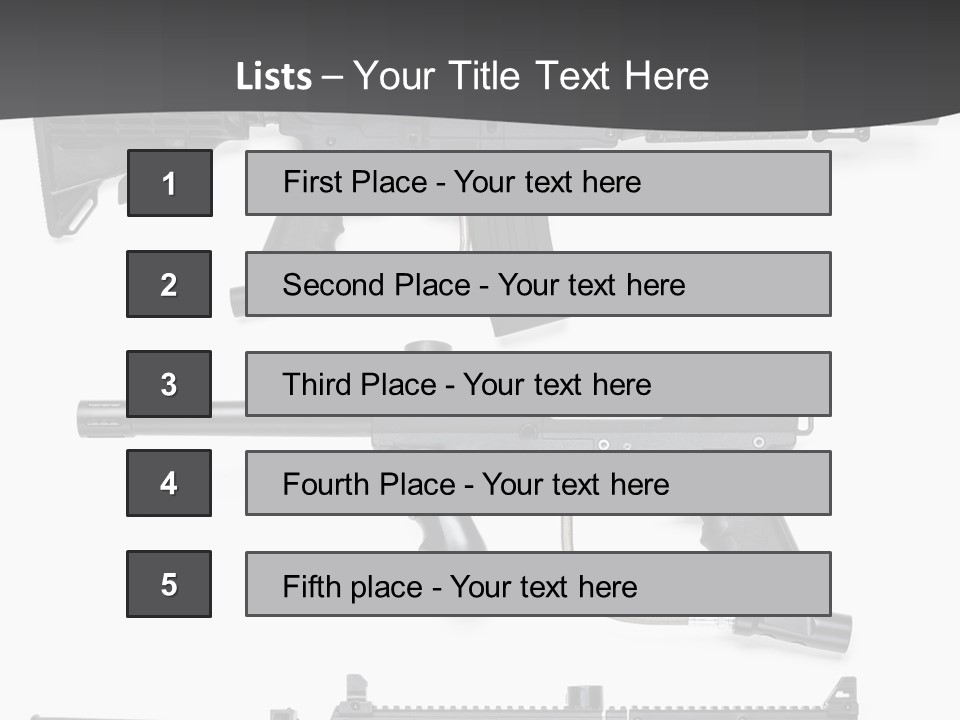 White Hopper Gun PowerPoint Template