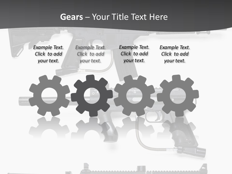 White Hopper Gun PowerPoint Template