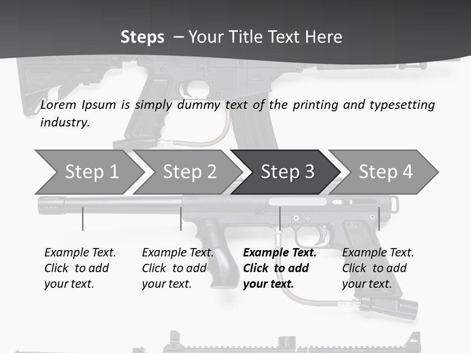 White Hopper Gun PowerPoint Template
