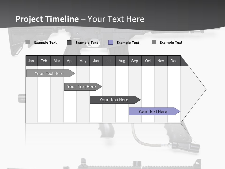 White Hopper Gun PowerPoint Template