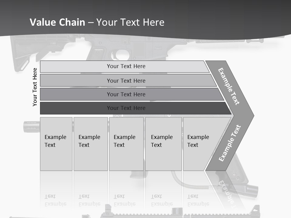White Hopper Gun PowerPoint Template