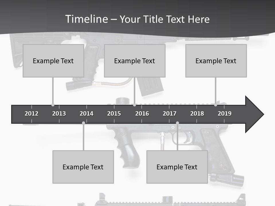White Hopper Gun PowerPoint Template