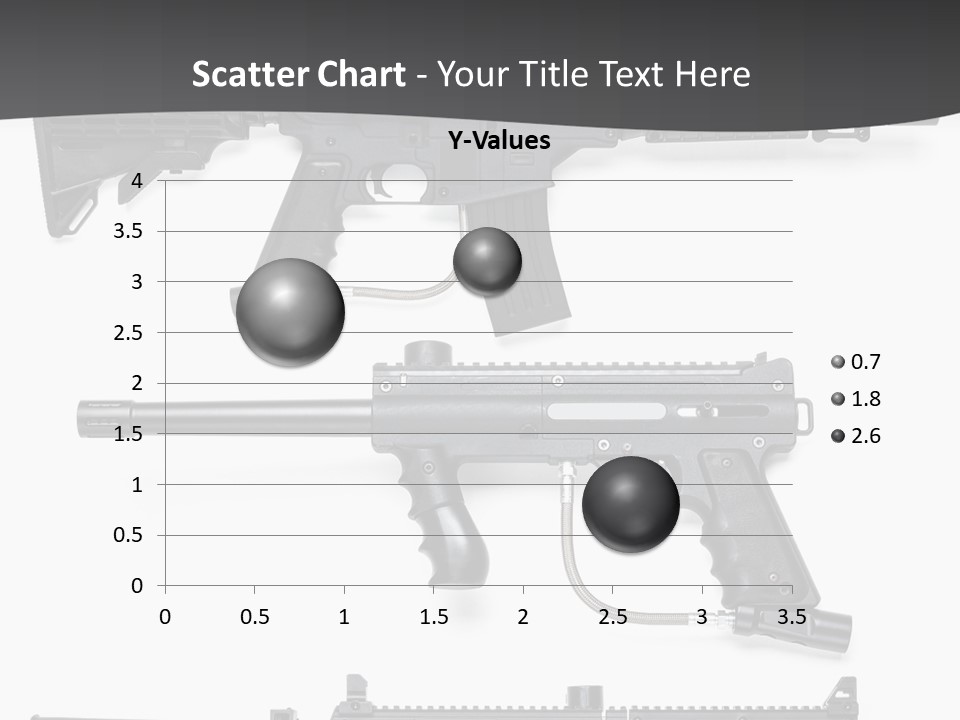 White Hopper Gun PowerPoint Template