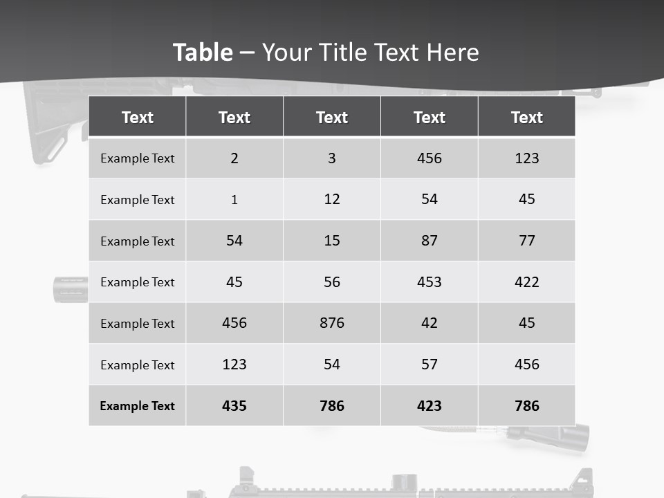 White Hopper Gun PowerPoint Template