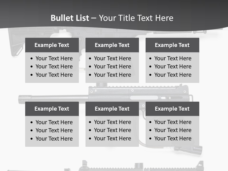 White Hopper Gun PowerPoint Template