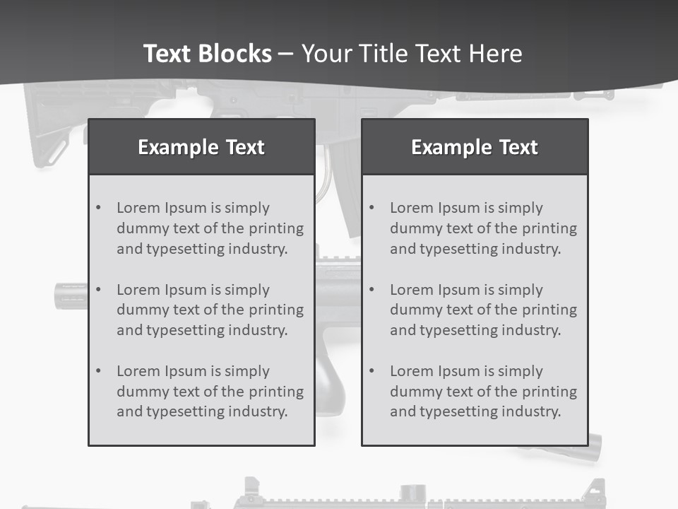 White Hopper Gun PowerPoint Template