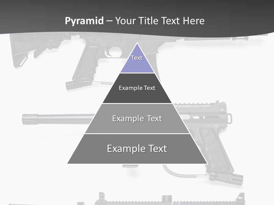 White Hopper Gun PowerPoint Template