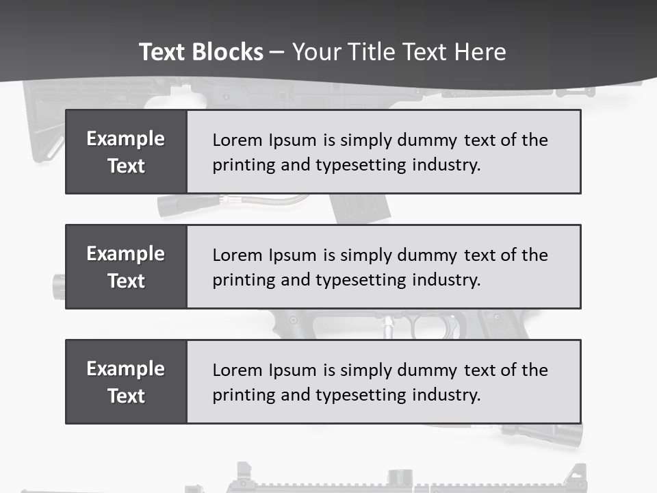 White Hopper Gun PowerPoint Template