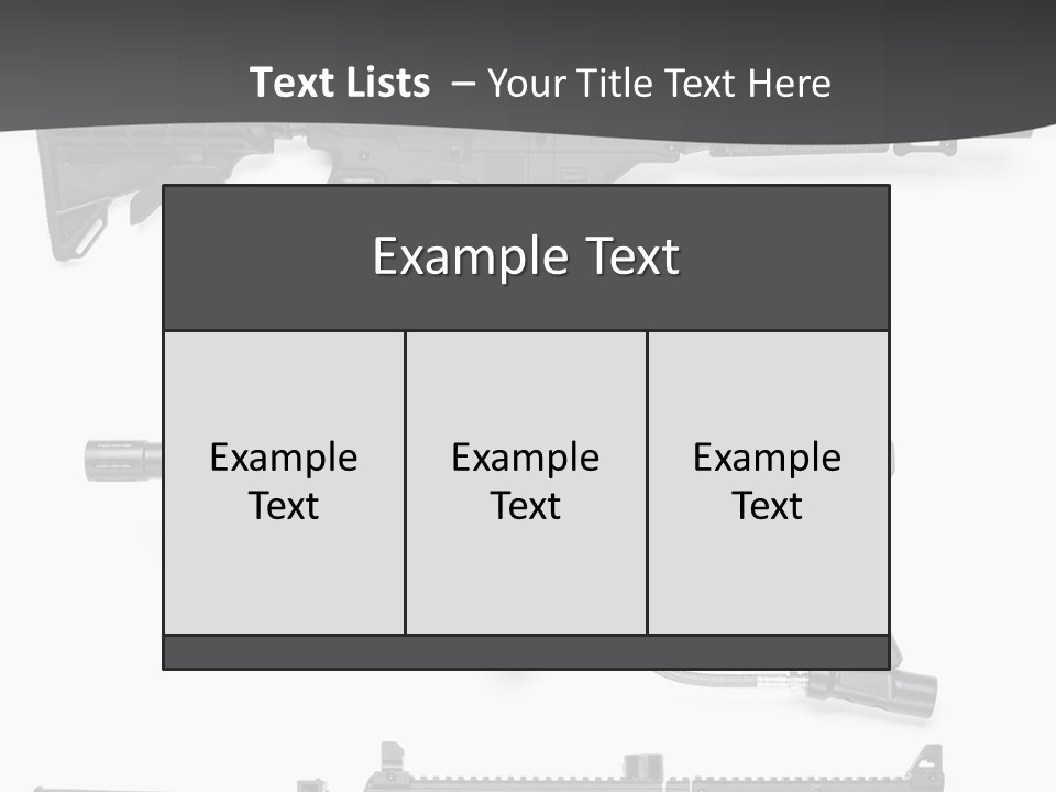 White Hopper Gun PowerPoint Template