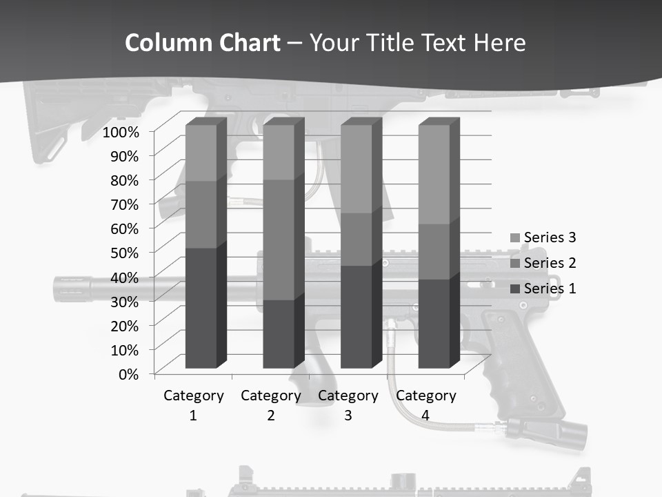 White Hopper Gun PowerPoint Template