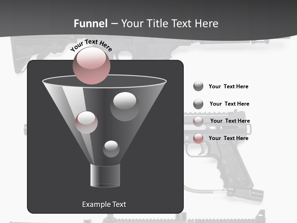 White Hopper Gun PowerPoint Template