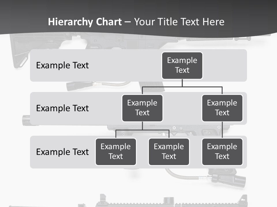 White Hopper Gun PowerPoint Template