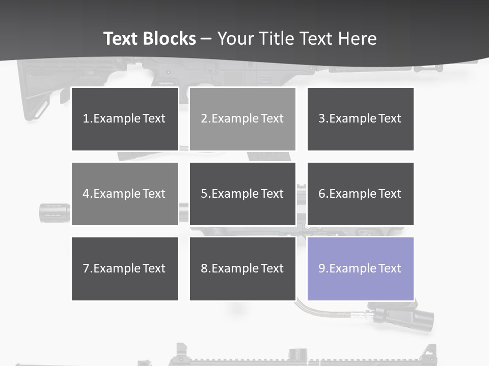 White Hopper Gun PowerPoint Template