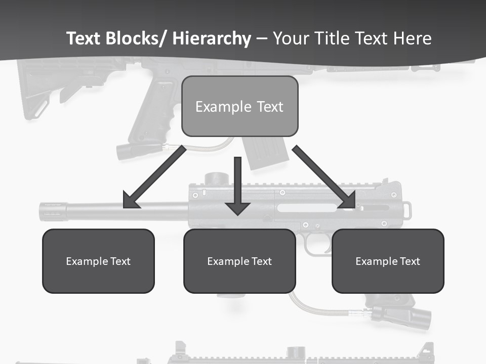 White Hopper Gun PowerPoint Template