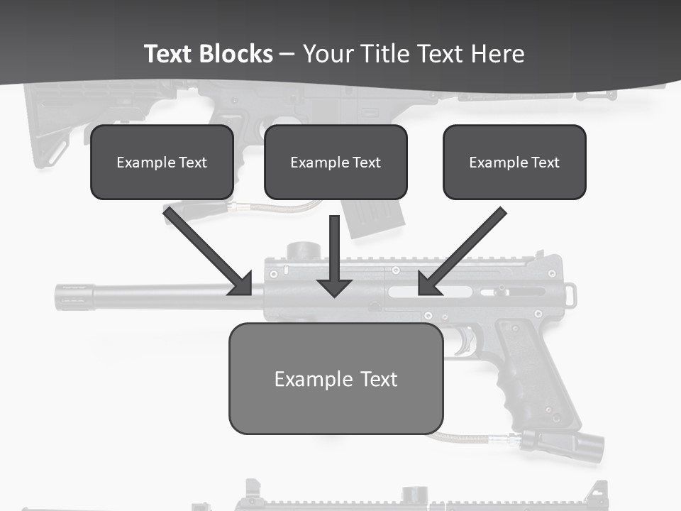 White Hopper Gun PowerPoint Template