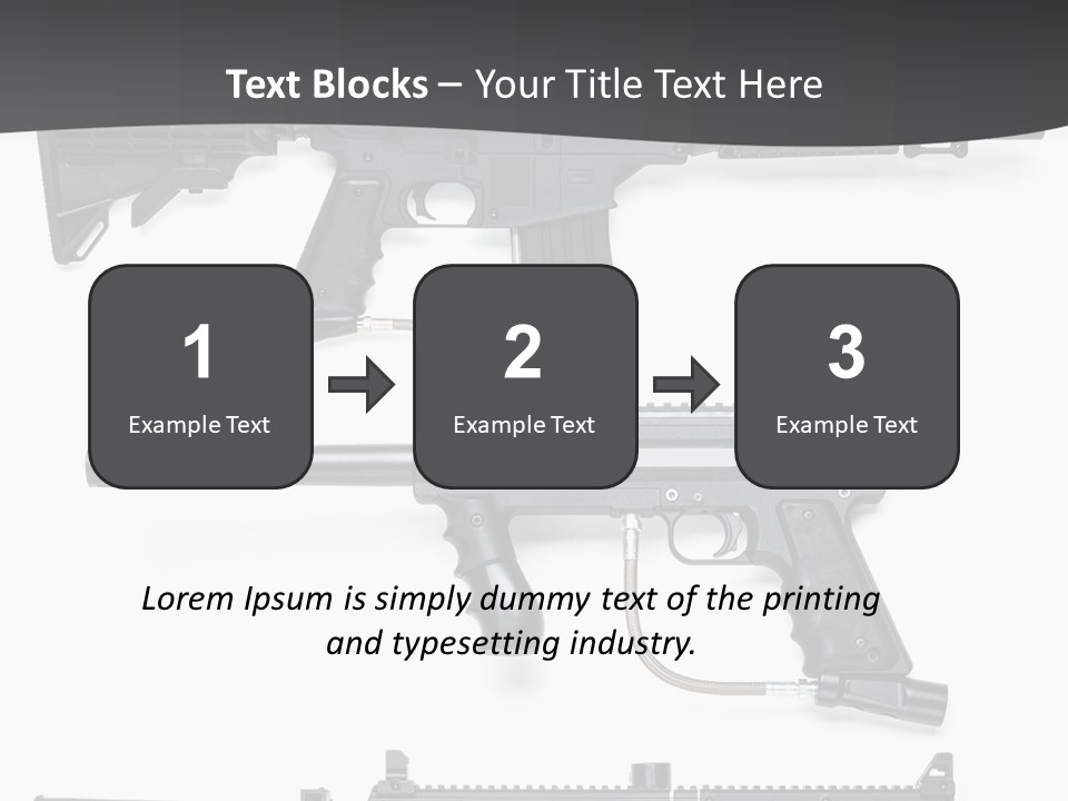 White Hopper Gun PowerPoint Template