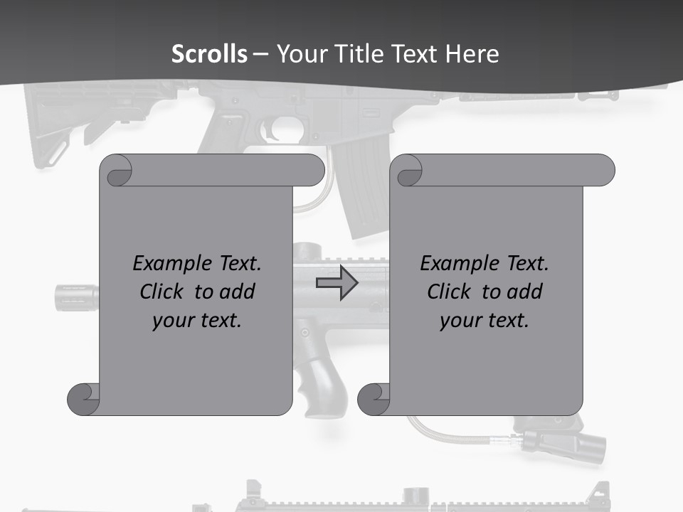 White Hopper Gun PowerPoint Template
