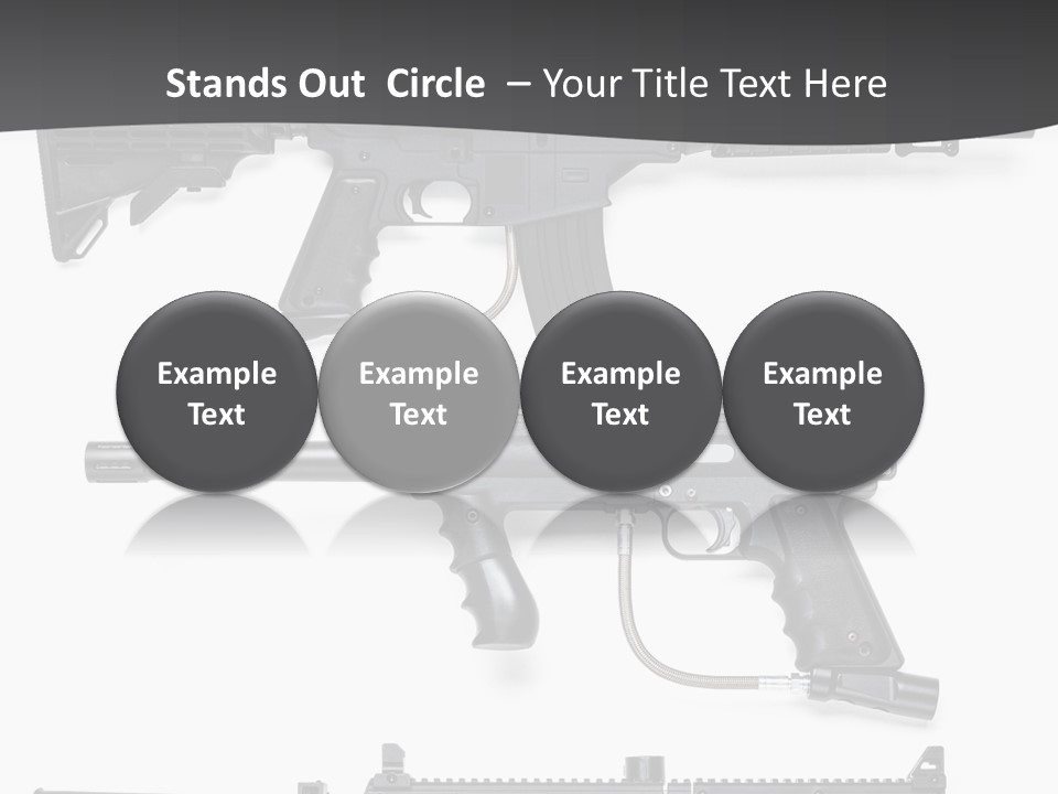 White Hopper Gun PowerPoint Template
