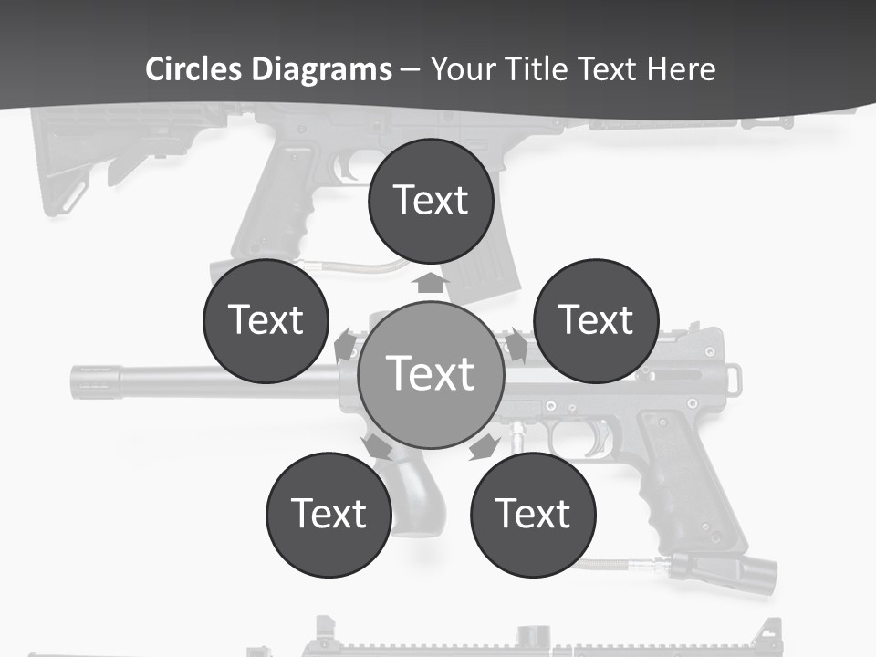 White Hopper Gun PowerPoint Template