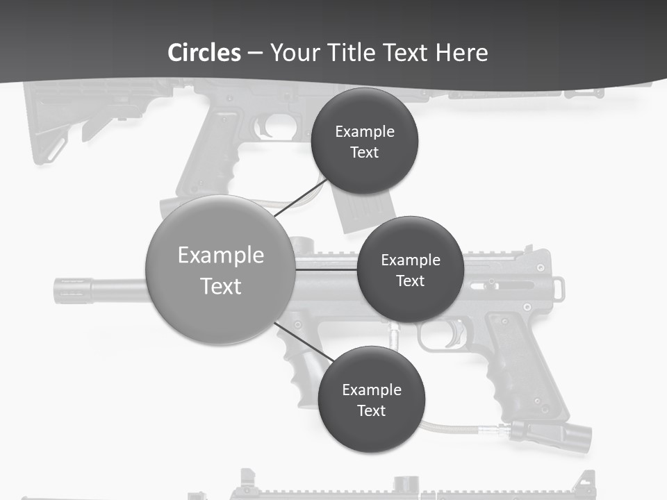 White Hopper Gun PowerPoint Template
