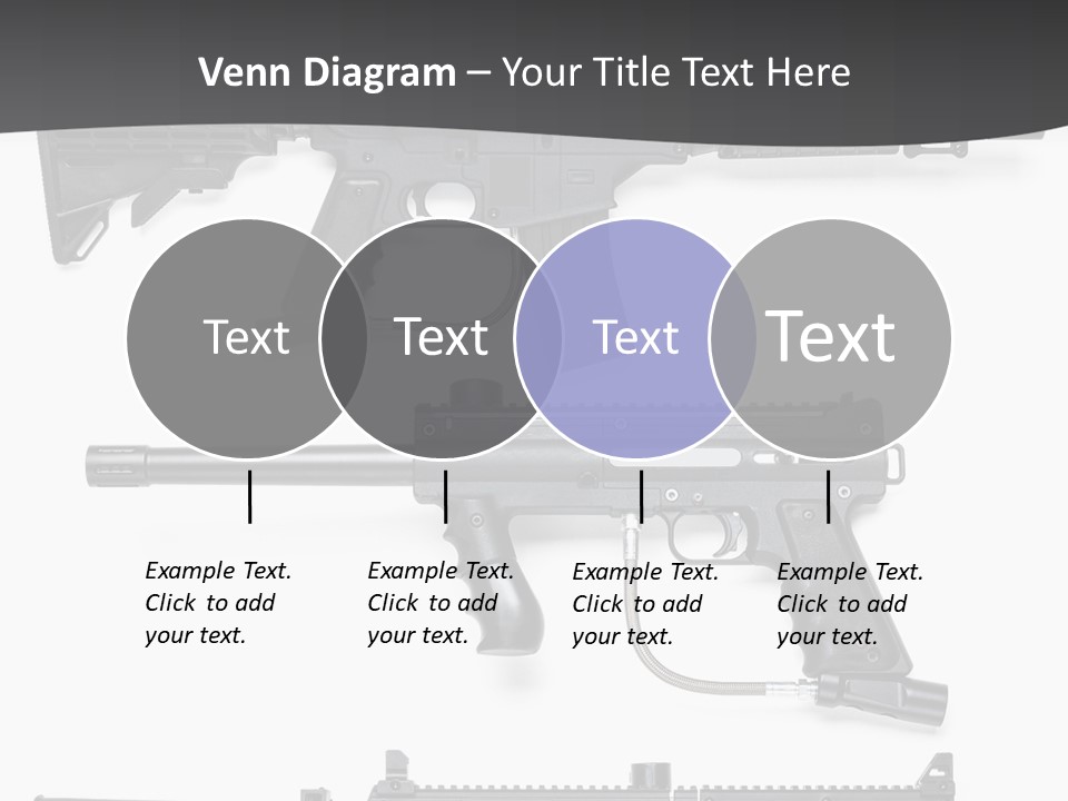 White Hopper Gun PowerPoint Template