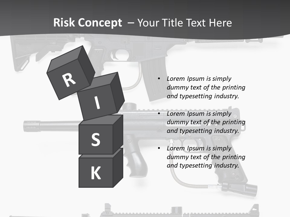 White Hopper Gun PowerPoint Template